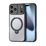 Dux ducis Apple iPhone 17 Pro aimo szilikon telefonvédő (ütésállóság, kameravédő, magsafe, kitámasztó, hullám) fekete
