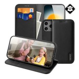 Dux ducis Apple iPhone 17 Pro Max hivo tok álló, valódi bőr (flip, asztali tartó, kártyazseb, rfid) fekete