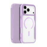 Dux ducis Apple iPhone 17 Pro Max skin x pro tok álló, bőr hatású (flip, oldalra nyíló, rfid, magsafe) lila