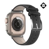 Dux Ducis Apple Watch Series 9 41mm ys pótszíj (egyedi méret, valódi bőr, állítható) fekete