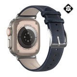 Dux Ducis Apple Watch Series 9 41mm ys pótszíj (egyedi méret, valódi bőr, állítható) sötétkék