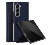 DUX DUCIS BRIL műanyag telefonvédő (ütésállóság, bőr hatású hátlap, asztali tartó, rombusz) SÖTÉTKÉK Samsung Galaxy Z Fold7 (SM-F966)