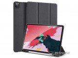 Dux Ducis Domo álló, bőr hatású aktív flip tok Apple iPAD Pro 11 (2018) készülékhez, fekete, textil mintás