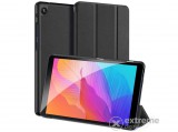 Dux Ducis Domo álló, bőr hatású aktív flip tok Huawei MatePad T8 LTE készülékhez, fekete, textil mintás