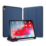 Dux Ducis Domo Apple IPAD Pro 11 (2018) tok álló (aktív Flip, TRIFOLD, Apple Pencil tartó, textil minta) sötétkék