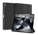 DUX DUCIS DOMO tok álló, bőr hatású (aktív FLIP, oldalra nyíló, TRIFOLD, asztali tartó, ceruza tartó) FEKETE Apple IPAD Air 13 (2024)