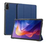 DUX DUCIS DOMO tok álló, bőr hatású (aktív FLIP, oldalra nyíló, TRIFOLD, asztali tartó, ceruza tartó) SÖTÉTKÉK Xiaomi Redmi Pad 2