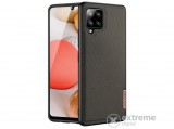 Dux Ducis Fino gumi/szilikon tok Samsung Galaxy A42 5G (SM-A425F) készülékhez, barna, rács mintás