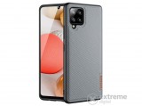 Dux Ducis Fino gumi/szilikon tok Samsung Galaxy A42 5G (SM-A425F) készülékhez, szürke, rács mintás