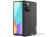 Dux Ducis Fino gumi/szilikon tok Samsung Galaxy A72 4G (SM-A725F) készülékhez, fekete, rács mintás