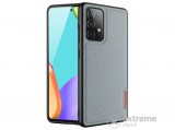 Dux Ducis Fino gumi/szilikon tok Samsung Galaxy A72 4G (SM-A725F) készülékhez, szürke, rács mintás