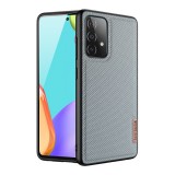 Dux Ducis Fino Samsung Galaxy A32 (SM-A326) szilikon telefonvédő (műanyag belső, közepesen ütésálló, rács minta) szürke