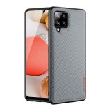 Dux Ducis Fino Samsung Galaxy A42 (SM-A425F) szilikon telefonvédő (műanyag belső, közepesen ütésálló, rács minta) szürke