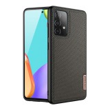 Dux Ducis Fino Samsung Galaxy A72 (SM-A726F) szilikon védő (műanyag belső, közepesen ütésálló, rács minta) barna