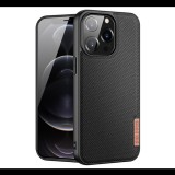 DUX DUCIS FINO szilikon telefonvédő (műanyag belső, közepesen ütésálló, rács minta) FEKETE [Apple iPhone 13 Pro] (5996591097657)