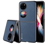DUX DUCIS FINO szilikon telefonvédő (műanyag belső, közepesen ütésálló, rács minta) SÖTÉTKÉK Huawei P50 Pocket