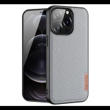 DUX DUCIS FINO szilikon telefonvédő (műanyag belső, közepesen ütésálló, rács minta) SZÜRKE [Apple iPhone 13 Pro] (5996591097688)