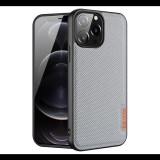 DUX DUCIS FINO szilikon telefonvédő (műanyag belső, közepesen ütésálló, rács minta) SZÜRKE [Apple iPhone 13 Pro Max] (5996591097701)