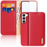 Dux Ducis Hivo tok Samsung Galaxy S23 flip cover pénztárca állvány RFID blokkoló piros