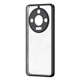 Dux Ducis Honor Magic6 Lite 5G aimo műanyag telefonvédő (ütésállóság, szilikon keret, kameravédő, matt, hullám) fekete