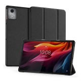 Dux ducis Lenovo Tab K11 Plus (TB352) domo tok álló, bőr hatású (flip, trifold, asztali tartó, textil minta) fekete