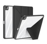 DUX DUCIS MAGI ORIGAMI tok álló, bőr hatású (aktív FLIP, oldalra nyíló, TRIFOLD, asztali tartó, ceruza tartó) FEKETE Apple IPAD Pro 13 (2024)
