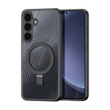 Dux Ducis Samsung Galaxy S25 Plus (SM-S936) aimo szilikon védő (ütésálló, magsafe, kitámasztó, hullám) fekete