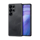 Dux Ducis Samsung Galaxy S25 Ultra (SM-S938) aimo szilikon telefonvédő (ütésállóság, kameravédő, matt, hullám) fekete