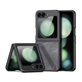 Dux ducis Samsung Galaxy Z Flip6 5G (SM-F741) aimo védő (ütésálló, szilikon keret, kameravédő, matt, hullám) fekete