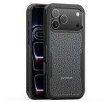 DUX DUCIS SHLD defender szilikon telefonvédő (erős ütésállóság, MagSafe, háromszög minta) FEKETE Apple iPhone 17 Pro Max