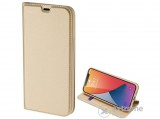 Dux Ducis Skin Pro álló, bőr hatású flip tok Apple iPhone 12 mini készülékhez, arany