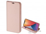 Dux Ducis Skin Pro álló, bőr hatású flip tok Apple iPhone 12 mini készülékhez, rozéarany