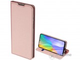 Dux Ducis Skin Pro álló, bőr hatású flip tok Huawei Y6p készülékhez, rozéarany
