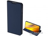 Dux Ducis Skin Pro álló, bőr hatású flip tok Xiaomi Redmi Note 9 4G készülékhez, sötétkék