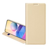 Dux Ducis Skin Pro Apple iPhone 13 Pro tok álló (Flip, oldalra nyíló, bankkártya tartó) arany