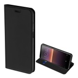 Dux Ducis Skin Pro Sony Xperia 10 II (XQ-AU5) tok bőr hatású (Flip, bankkártya tartó, asztali tartó funkció) fekete