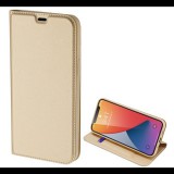 DUX DUCIS SKIN PRO tok álló, bőr hatású (FLIP, oldalra nyíló, bankkártya tartó, asztali tartó funkció) ARANY [Apple iPhone 12 mini] (5996457998326)