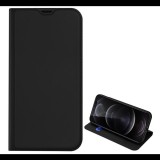 DUX DUCIS SKIN PRO tok álló, bőr hatású (FLIP, oldalra nyíló, bankkártya tartó, asztali tartó funkció) FEKETE [Apple iPhone 13 Pro Max] (5996591097770)