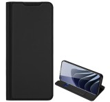 DUX DUCIS SKIN PRO tok álló, bőr hatású (FLIP, oldalra nyíló, bankkártya tartó, asztali tartó funkció) FEKETE OnePlus 10 Pro 5G