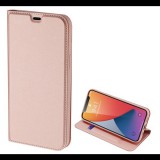 DUX DUCIS SKIN PRO tok álló, bőr hatású (FLIP, oldalra nyíló, bankkártya tartó, asztali tartó funkció) ROZÉARANY [Apple iPhone 12 Pro] (5996457998432)