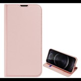 DUX DUCIS SKIN PRO tok álló, bőr hatású (FLIP, oldalra nyíló, bankkártya tartó, asztali tartó funkció) ROZÉARANY [Apple iPhone 13 Pro Max] (5996591097831)