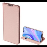 DUX DUCIS SKIN PRO tok álló, bőr hatású (FLIP, oldalra nyíló, bankkártya tartó, asztali tartó funkció) ROZÉARANY [Huawei Y8p] (5996457971817)