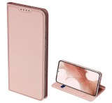 DUX DUCIS SKIN PRO tok álló, bőr hatású (FLIP, oldalra nyíló, bankkártya tartó, asztali tartó funkció) ROZÉARANY Samsung Galaxy S23 Plus (SM-S916)