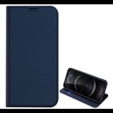 DUX DUCIS SKIN PRO tok álló, bőr hatású (FLIP, oldalra nyíló, bankkártya tartó, asztali tartó funkció) SÖTÉTKÉK [Apple iPhone 13 Pro] (5996591097855)
