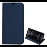 DUX DUCIS SKIN PRO tok álló, bőr hatású (FLIP, oldalra nyíló, bankkártya tartó, asztali tartó funkció) SÖTÉTKÉK [Apple iPhone 13 Pro Max] (5996591097848)