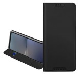 DUX DUCIS SKIN PRO tok álló, bőr hatású (FLIP, oldalra nyíló, kártyazseb, asztali tartó) FEKETE Samsung Galaxy A26 5G (SM-A266)