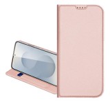 DUX DUCIS SKIN PRO tok álló, bőr hatású (FLIP, oldalra nyíló, kártyazseb, asztali tartó) RÓZSASZÍN Samsung Galaxy A17 5G (SM-A176)