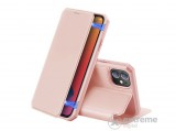 Dux Ducis Skin X álló, bőr hatású flip tok Apple iPhone 12 készülékhez, rózsaszín