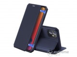 Dux Ducis Skin X álló, bőr hatású flip tok Apple iPhone 12 mini készülékhez, sötétkék