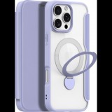 DUX DUCIS Skin X Pro Ring Stand iPhone 16 Pro Max lila flipes bőr tok (CAS148451C)